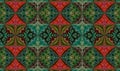 Floral Mosaic Kaleidoscope pattern background art