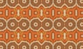 Orange Floral Mosaic Kaleidoscope pattern background art