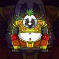 The cool king of panda esport logo design