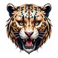 Cool leopard illustration mascot vector logo design