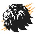 Cool Lion Head Logo Vector Mascot Design