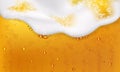 Cool liquid drink.Vector illustration of realistic light or dark beer Royalty Free Stock Photo