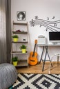 Cool and lively music themed studio