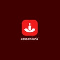 Cool logo design that represent the phone call Royalty Free Stock Photo