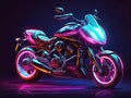 Cool looking Motorbike, neon effect.