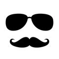 Cool man face vector icon