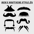 coman mustache style and looks handsome