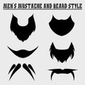 cool men\'s beard and mustache styles Royalty Free Stock Photo