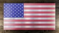 Cool modern background, isolated USA flag made out of different types of brushed metal planks, stainless steel Royalty Free Stock Photo