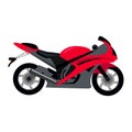 Cool Motorcycle on White Background Royalty Free Stock Photo