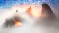 Cool MTB racer at sunrise in Crimea Royalty Free Stock Photo