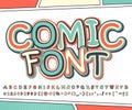 Cool multicolored comic font, comics book page