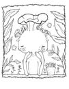 Cool mushroom coloring page. cute antistress mushroom Royalty Free Stock Photo