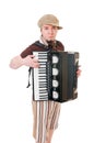 Cool musician with concertina