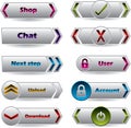 Cool new buttons with glossy colors Royalty Free Stock Photo