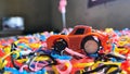 Cool and nice orange toy car Royalty Free Stock Photo