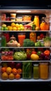 Cool and nutritious Fridge brims with an assortment of healthy foods