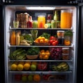 Cool and nutritious Fridge brims with an assortment of healthy foods