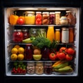 Cool and nutritious Fridge brims with an assortment of healthy foods