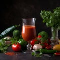 Refreshing and Savory Gazpacho with Fresh Vegetables