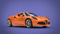 Cool orange sports car Royalty Free Stock Photo