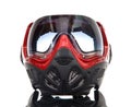 Cool paintball mask on glass surface
