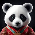 Cool panda illustration - ai generated image