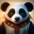 Cool panda illustration - ai generated image