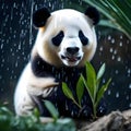 Cool panda illustration - ai generated image