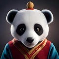 Cool panda illustration - ai generated image