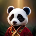 Cool panda illustration - ai generated image