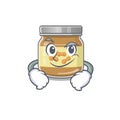 Cool peanut butter mascot character with Smirking face