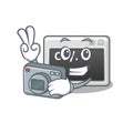 Cool Photographer command window character with a camera