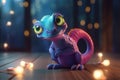 The Cool Photorealistic Pink Cartoon Chameleon