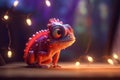The Cool Photorealistic Pink Cartoon Chameleon
