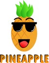 Cool pineapple image with sunglasses