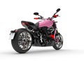 Cool pink modern motorcycle - rear view