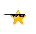 Cool pixel star . Like boss concept