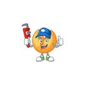 Cool Plumber chinese fortune cookie on mascot picture style