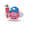 Cool Plumber corona virus on mascot picture style