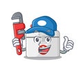 Cool Plumber first aid kit on mascot picture style