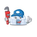 Cool Plumber igloo on mascot picture style