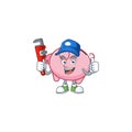 Cool Plumber piggy bank on mascot picture style