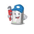 Cool Plumber power bank on mascot picture style