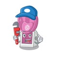 Cool Plumber steam inhaler on mascot picture style