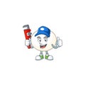 Cool Plumber white hoppang on mascot picture style