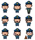 The cool police man of the mascot bundle set