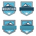 Cool Premium Mountain Shield Emblem Logo Template