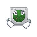 Cool radar mascot character with Smirking face Royalty Free Stock Photo