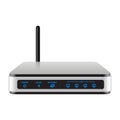 Cool Realisti Wireless Router with the antenna Royalty Free Stock Photo